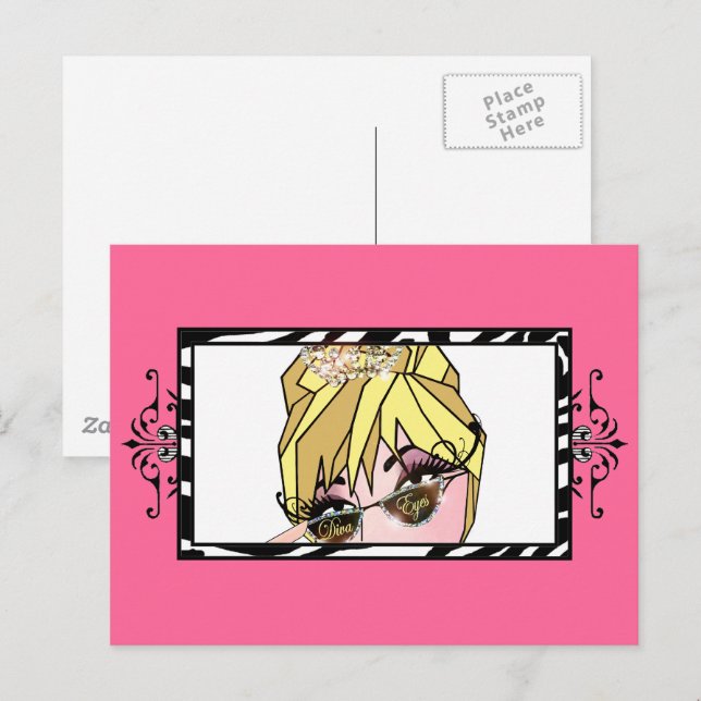 “Diva Eyes” Lashes & Permanent Make Up Postcards (Front/Back)