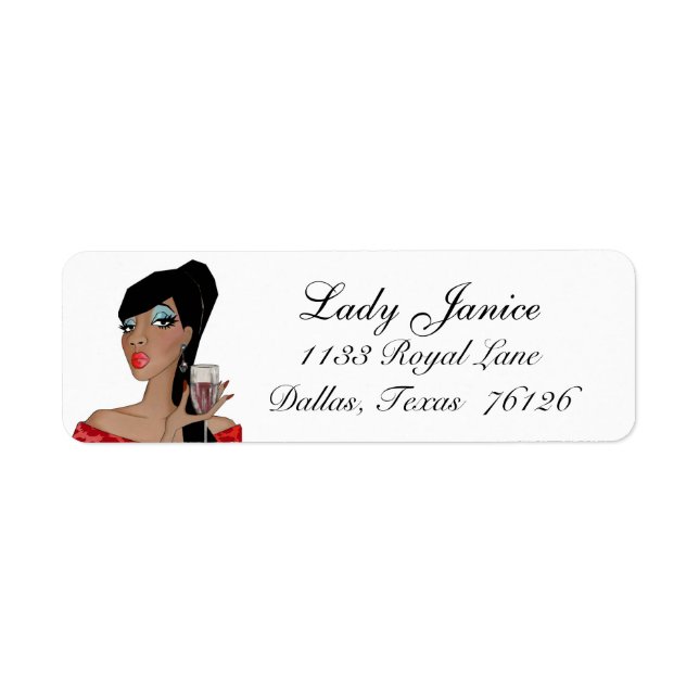 Diva Fabulous Address Label (Front)
