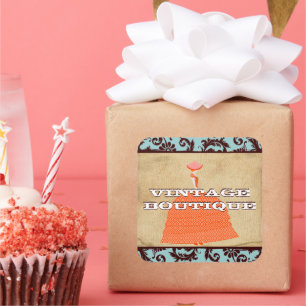 Diva Fashion Sticker Orange Retro Dots