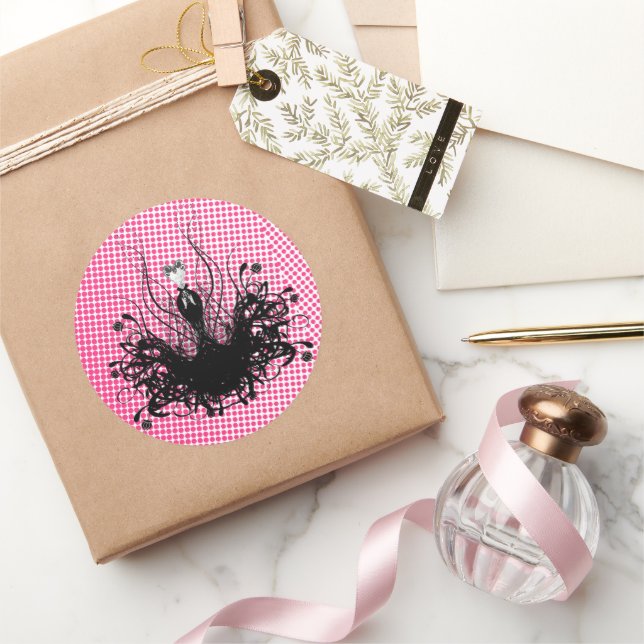 Diva Fashion Sticker - Raspberry Hot Bright Pink (Gifting)