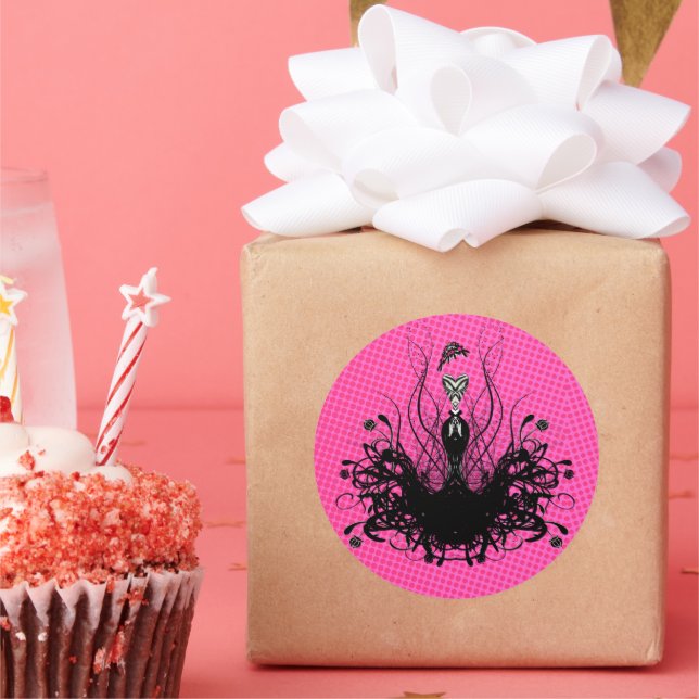 Diva Fashion Sticker - Raspberry Hot Bright Pink (Party)