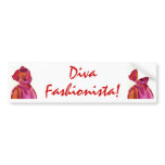 Diva Fashionista Autumn Reds Bumper Sticker