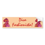 Diva Fashionista Autumn Reds Bumper Sticker