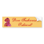 Diva Fashionista Autumn Reds Bumper Sticker