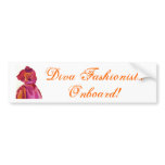 Diva Fashionista Autumn Reds Bumper Sticker