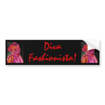 Diva Fashionista Autumn Reds Bumper Sticker