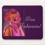 Diva Fashionista Autumn Reds Mousepad