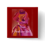 Diva Fashionista Autumn Reds Pinback Button