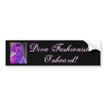 Diva Fashionista In Blue Bumper Sticker