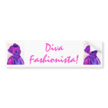 Diva Fashionista In Blue Bumper Sticker
