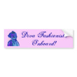 Diva Fashionista In Blue I Bumper Sticker