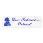 Diva Fashionista In Blue I Bumper Sticker