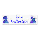 Diva Fashionista In Blue I Bumper Sticker