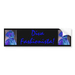 Diva Fashionista In Blue I Bumper Sticker