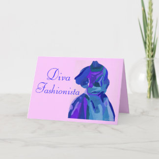 Diva Fashionista In Blue I Invitation