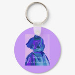 Diva Fashionista In Blue I Keychain