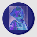 Diva Fashionista In Blue I Magnet