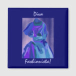 Diva Fashionista In Blue I Magnet