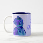 Diva Fashionista In Blue I Two-Tone Coffee Mug
