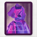 Diva Fashionista In Blue Mouse Pad