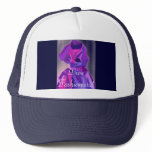 Diva Fashionista In Blue Trucker Hat