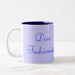 Diva Fashionista In Blue Two-Tone Coffee Mug