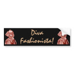 Diva Fashionista In Neutral Bumper Sticker