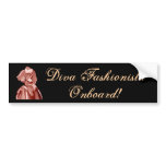 Diva Fashionista In Neutral Bumper Sticker