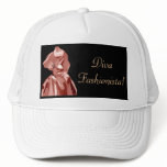 Diva Fashionista In Neutral Trucker Hat