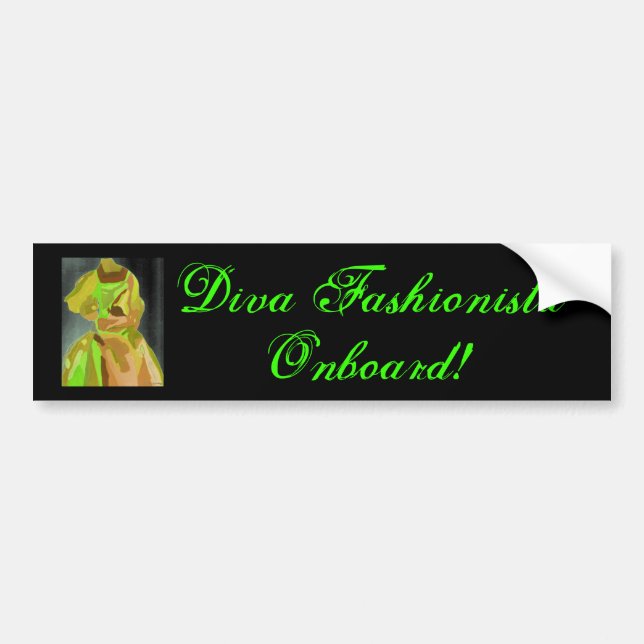 Diva Fashionista In Spring Bumper Sticker (Front)