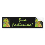 Diva Fashionista In Spring Bumper Sticker