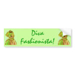 Diva Fashionista In Spring Bumper Sticker