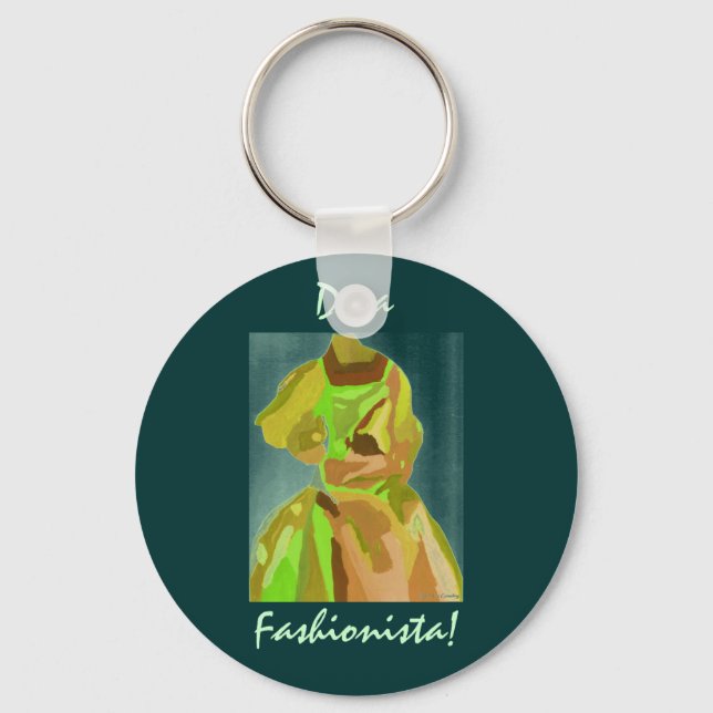 Diva Fashionista In Spring Keychain (Front)