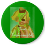 Diva Fashionista In Spring Pinback Button