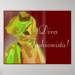 Diva Fashionista In Spring Poster