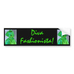 Diva Fashionista In Summer Bumper Sticker