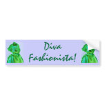 Diva Fashionista In Summer Bumper Sticker