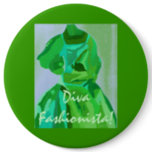 Diva Fashionista In Summer Pinback Button