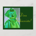 Diva Fashionista In Summer Postcard