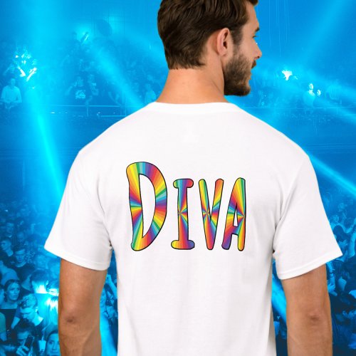 DIVA Gay Pride Rainbow Flag  Fabulous LGBT LGBTQ T_Shirt