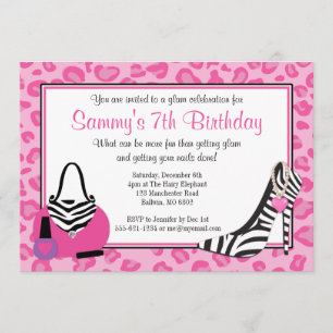 Diva Glam Birthday Party Invitation