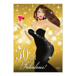 Diva Glam Bombshell 50th Birthday | gold Card