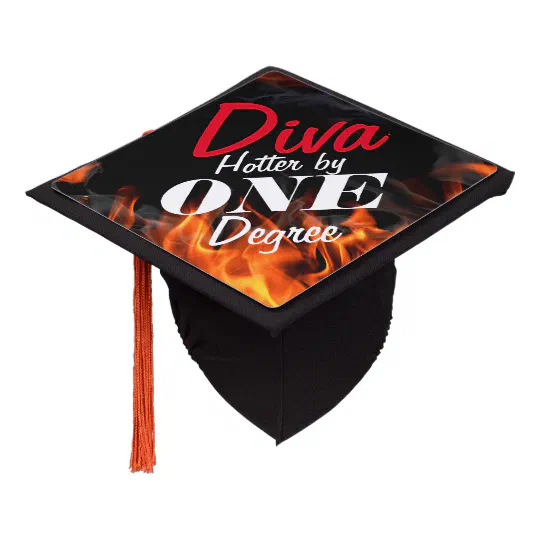 Diva Hotter by ONE Degree Graduation Hat Topper Zazzle.com