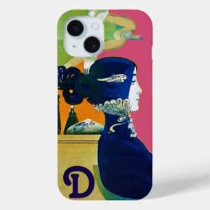 DIVA IN BLUE ,BEAUTY FASHION MONOGRAM iPhone 15 CASE