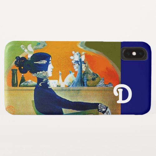 DIVA IN BLUE BEAUTY FASHION MONOGRAM iPhone XS MAX CASE