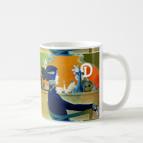 DIVA IN BLUE BEAUTY FASHION MONOGRAM COFFEE MUG