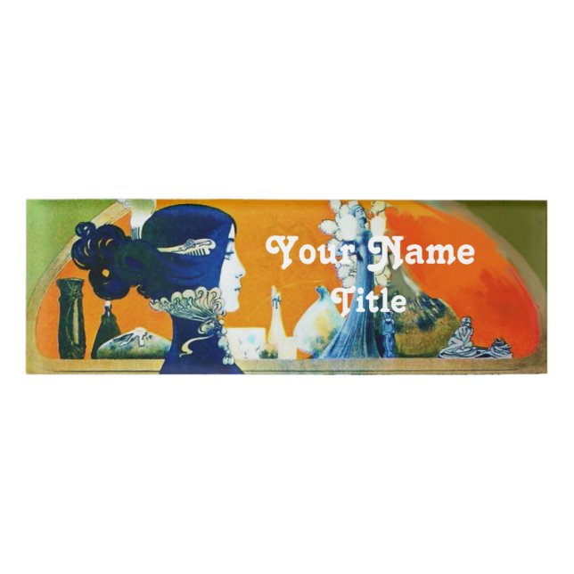 DIVA IN BLUE /HAIR BEAUTY FASHION NAME TAG (Front)