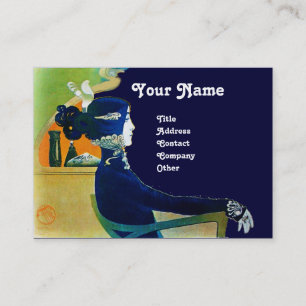 DIVA IN BLUE MONOGRAM Beauty Salon ,Makeup Artist Business Card