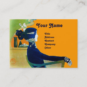 DIVA IN BLUE MONOGRAM Beauty Salon ,Makeup Artist Business Card