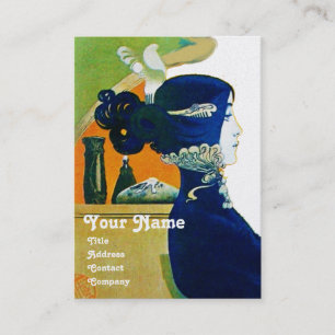 DIVA IN BLUE MONOGRAM Beauty Salon ,Makeup Artist Business Card